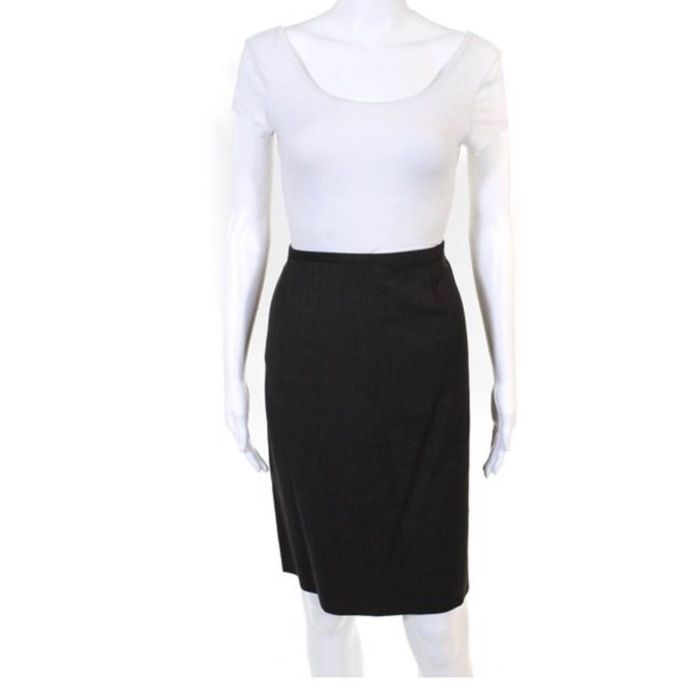 Armani Collezioni Black Textured Skirt Sz: 8